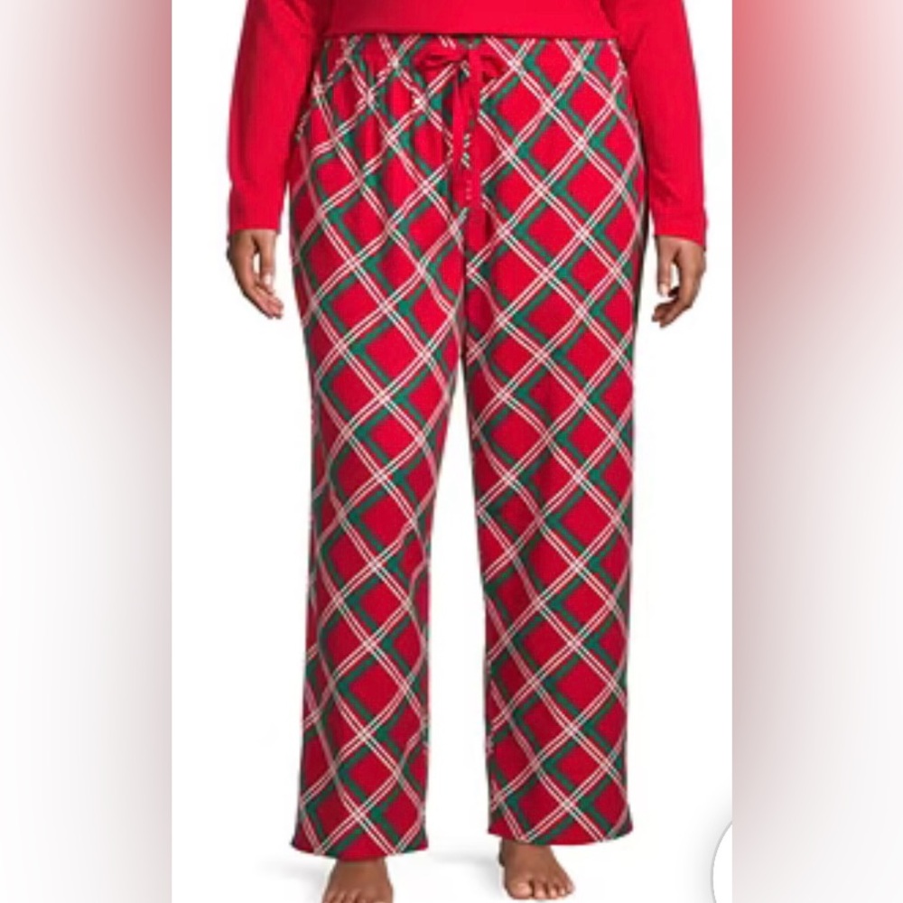 NWT Sleep Chic Womens Plus Flannel Pajama Pants Size 3X